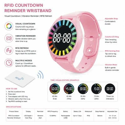 สร้อยข้อมือเตือนการสั่นสะเทือน RFID